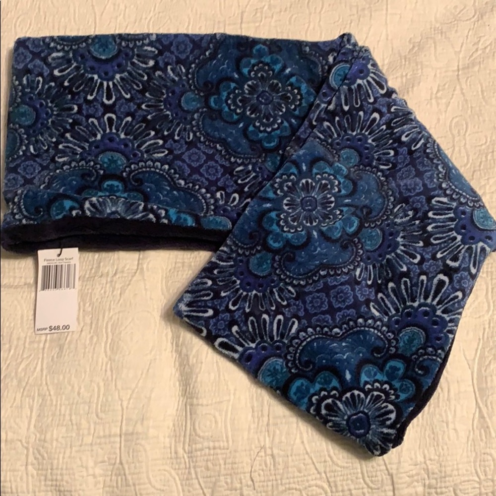 Vera Bradley Fleece Loop Scarf Blue Tapestry